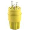 Eaton 14W47-K Electrical Plug, 2-Pole, 15 A, 125 V, IP66, NEMA: NEMA 5-15, Yellow