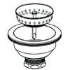 Plumb Pak PP5411 Basket Strainer with Fixed Post, Stainless Steel, For: 3-1/2 in Dia Opening Kitchen Sink