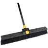 Quickie 00633 Push Broom, 24 in Sweep Face, Polypropylene Bristle, Steel Handle