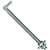 National Hardware N130-674 Full Threaded Bolt Hook, 0.68 in Dia, 12 in L, Steel, Zinc-Plated