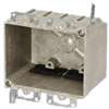 fiberglassBOX 9312-EWK Electrical Box, 2 -Gang, Fiberglass/Polyester, Beige/Tan, Wall, Wing Bracket Mounting