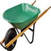 Landscapers Select 34563 Wheelbarrow, 4 cu-ft Volume, Steel, 1-Wheel, Pneumatic Wheel, 14 in Wheel