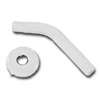 Boston Harbor B1140WH Shower Arm with Flange, 1/2-14 NPT in Connection, Threaded, 7 in L, Plastic