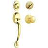 Schlage Plymouth Series F60VPLY/PLY505 Combination Lockset, Mechanical Lock, Knob Handle, Round Design, Bright Brass