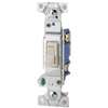 Eaton Wiring Devices 1303-7W Series Toggle Switch, White, Toggle Actuator, 15 A, 120 V, Polycarbonate Housing Material