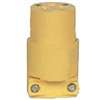 Eaton 4229-BOX Armored Connector, 2-Pole, 20 A, 250 VAC, Screw, NEMA: NEMA 6-15R, Yellow