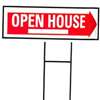 LAWN SIGN OPEN HOUSE 10X24IN - Case of 5