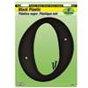 NUMBER HOUSE 0 PLASTIC 6IN BLK - Case of 5