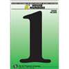 NUMBER HOUSE 1 PLASTIC 6IN BLK - Case of 5