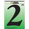 NUMBER HOUSE 2 PLASTIC 6IN BLK - Case of 5