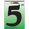 NUMBER HOUSE 5 PLASTIC 6IN BLK - Case of 5