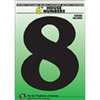 NUMBER HOUSE 8 PLASTIC 6IN BLK - Case of 5