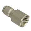 Mi-T-M AW-0017-0006 Adapter, 3/8 x 3/8 in Connection, Quick-Connect Plug x FNPT, Stainless Steel, Zinc
