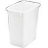 Rubbermaid FG280500WHT Series Waste Basket, 12.9 in L, 9 in W, 21 qt Capacity, Plastic, White