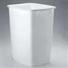 Rubbermaid FG2806TPWHT Series Waste Basket, 14-1/2 in L, 11 in W, 36 qt Capacity, Plastic, White