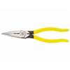 Klein Tools D203-8N Nose Plier, Knurled Jaw, 8-7/16 in OAL, 1-1/4 in Jaw Opening, Yellow Handle