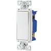 Eaton Wiring Devices 7500 Series 7511W-BOX Rocker Switch, 15 A, 120/277 V, SPST, Lead Wire Terminal, White, 1-Pole