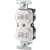 Eaton Wiring Devices 275W-BOX Combination Toggle Switch, White, 15 A, 120/277 V, Screw Terminal, 1-Poles