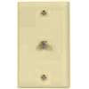 Eaton Cooper Wiring 1172V Wallplate with Coaxial Adapter, 4-1/2 in L, 2-3/4 in W, 1 -Gang, Thermoplastic, Ivory