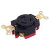 Eaton L520R Single Receptacle, 2-Pole, 125 V, 20 A, Back Wiring, NEMA: NEMA L5-20, Black