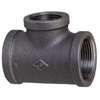 ProSource 11A1X1/2B Pipe Tee, 1/2 x 1 in, Threaded, Iron, 40 Schedule, 300 psi Pressure, Black
