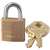 Master Lock 120D Padlock, Keyed Different Key, 5/32 in Dia Shackle, Steel Shackle, Solid Brass Body, 3/4 in W Body