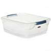 Rubbermaid Clever Store RMCC160000 Series Storage Container, 15 qt Capacity, Plastic, Clear, 18-3/4 in L, 13.375 in W