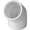 IPEX 435484 Pipe Elbow, 1-1/4 in, Socket, 45 deg Angle, PVC, White, SCH 40 Schedule, 150 psi Pressure