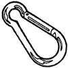 Baron 2450-5/16 Spring Hook Snap Link, 3/8 in Snap Opening, 3-1/8 in L Dimensions, Steel, Zinc