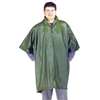 Diamondback 2690 Poncho, One-Size, PVC, Olive/Yellow, Drawstring Collar, Side Snap Closure