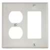 WALL PLT 2G RECPT/DECR MID WHT - Case of 20