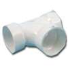 Canplas 192131 Sanitary Pipe Tee, 3 x 1-1/2 in, Hub, PVC, White