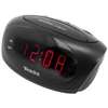 Westclox 70044A Alarm Clock, LED Display, Black Case, 4-3/4 in W x 3-1/2 in D x 2-1/2 in H