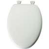 Bemis 144EC-000 Toilet Seat, Elongated, Molded Wood, White, Twist Hinge