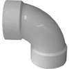 Canplas 192253L Sanitary Pipe Elbow, 3 in, Hub, 90 deg Angle, PVC, White