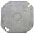 Raco 724 Box Cover, 4 in Dia, 0.063 in L, 3.63 in W, Octagonal, 1-Gang, Steel, Gray, Pre-Coated Zinc