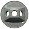 Hubbell 5197-0 Cluster Cover, 4-1/8 in Dia, 4-1/8 in W, Round, Aluminum, Gray, Powder-Coated