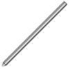 nVent ERICO 815880UPC Grounding Rod, 5/8 in Dia Nominal, 8 ft L, Steel, Galvanized