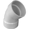 Genova 192504 Sanitary Pipe Elbow, 4 in, Hub, 45 deg Angle, PVC, White