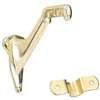 National Hardware N830-131 Handrail Bracket, Zinc, Polished Brass