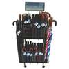 Diamondback TF01 Umbrella Rack, 54-3/4 in H, Steel, Black, Black