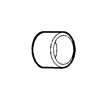 Canplas 192842 Pipe Adapter Bushing, 4 in, Spigot x Hub, PVC, White