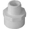 IPEX 435616 Reducing Pipe Adapter, 1 x 3/4 in, Slip x MPT, PVC, White, SCH 40 Schedule, 450 psi Pressure