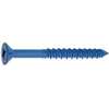 Cobra Anchors 636J Screw, 1/4 in Thread, 4 in L, Flat Head, Phillips, Robertson Drive, Steel, Fluorocarbon-Coated, 25 PK