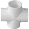 IPEX 435470 Pipe Cross, 3/4 in, Socket, PVC, White, SCH 40 Schedule, 150 psi Pressure