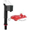 Korky QuietFILL Series 818BP Fill Valve and Premium Flapper Kit, Plastic Body, Black/White, Anti-Siphon: Yes