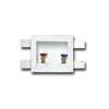 Oatey 38529 Washing Machine Outlet Box, 1/2 in Connection, Brass/Polystyrene
