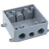 Carlon E382DE Switch Box, 2-Gang, 7-Outlet, PVC, Gray