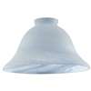 Westinghouse 8133300 Light Shade, Wide Bell, Glass, White