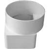 Canplas 414463BC Downspout Adapter, Offset, 3 x 4 in Connection, Hub, PVC, White